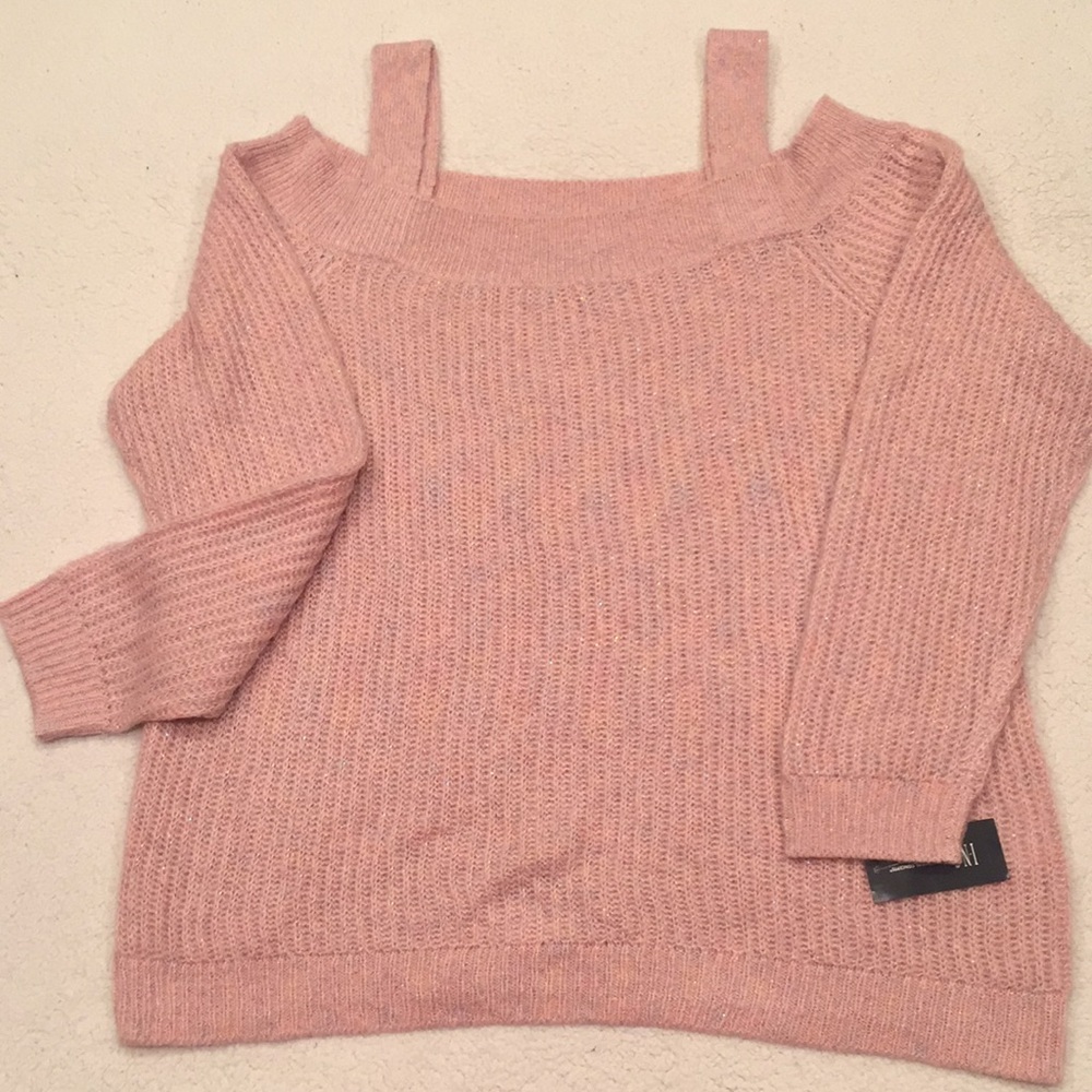 I.N.C plus size cold-shoulder sweater